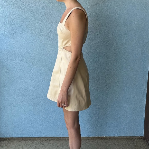 Jonathan Simkhai Vegan Leather Cut Out Mini Dress - Picture 3 of 6